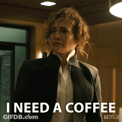 Woman Saying I Need A Coffee GIF