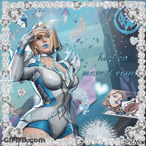 A Picture Of A Woman With The Words Keep On Marvel Rivals GIF
