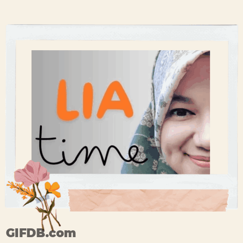 A Picture Of A Woman With The Words Lia Time Written On It GIF