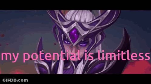A Picture Of A Woman With The Words My Potential Is Limitless GIF