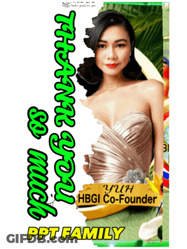 A Picture Of A Woman With The Words Thank You So Much Ppt Family On It GIF