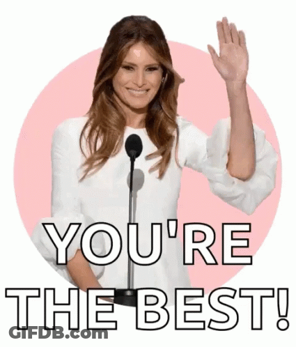 A Picture Of A Woman With The Words You 'Re The Best Behind Her GIF