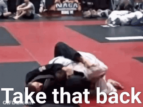A Picture Of A Wrestling Match With The Words Take That Back Below It GIF