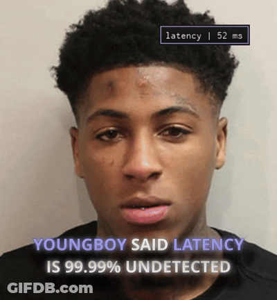 A Picture Of A Young Boy With The Caption " Youngboy Said Latency Is 99.99% Undetected " GIF