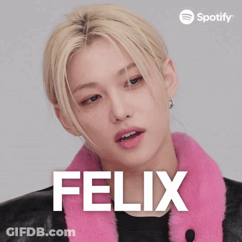 A Picture Of A Young Man With The Name Felix On The Bottom GIF
