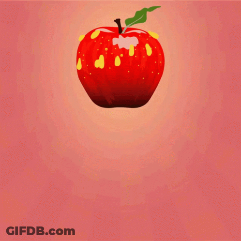 A Picture Of An Apple And The Words Shana Tovah On A Pink Background GIF