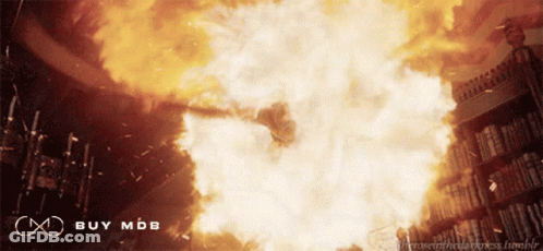 Explosion With Buy MDB Text GIF