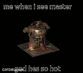 A Picture Of An Explosion With The Words Me When I See Master God Hes So Hot Below It GIF