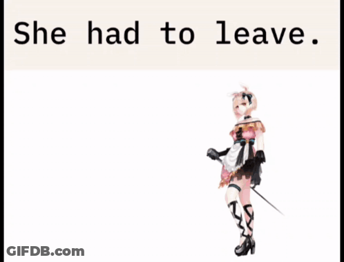 A Picture Of An In-N-Out Burger And French Fries With The Words She Had To Leave GIF