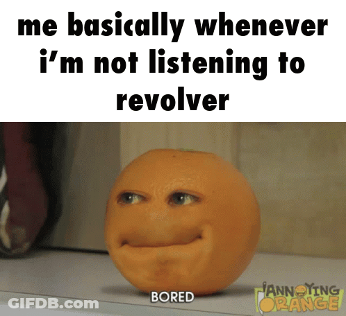 A Picture Of An Orange With A Face On It That Says " Bored " GIF