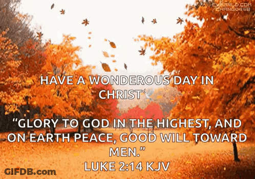 A Picture Of Autumn Leaves With A Quote From The Bible GIF