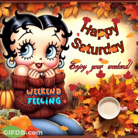 A Picture Of Betty Boop Says Happy Saturday GIF