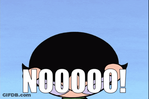 A Picture Of Buttercup From The Powerpuff Girls Says Noooo GIF