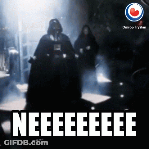 A Picture Of Darth Vader With The Words Neeeeeeee On The Bottom GIF