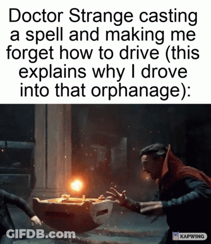A Picture Of Doctor Strange Casting A Spell And Making Me Forget How To Drive GIF