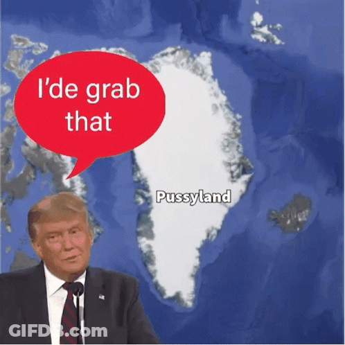 A Picture Of Donald Trump With A Speech Bubble That Says I 'D Grab That Pussyland GIF