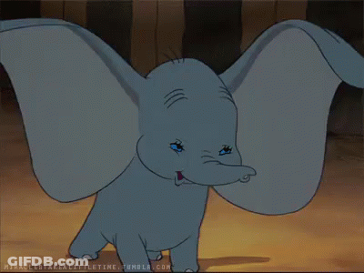 A Picture Of Dumbo From Disney 'S Miracles Take A Little Time GIF