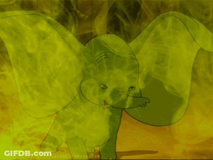 A Picture Of Dumbo From The Disney Animated Movie GIF