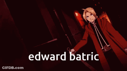 A Picture Of Edward Batric With A Sword GIF
