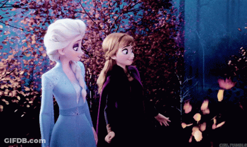 A Picture Of Elsa And Anna From Frozen GIF