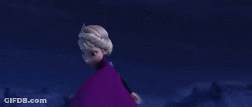 A Picture Of Elsa From Frozen With The Words Let It Go Written Below Her GIF