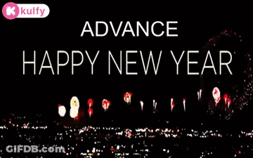 Fireworks With Happy New Year Message GIF