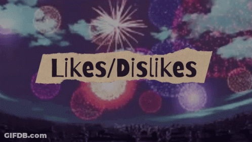 A Picture Of Fireworks With The Words Likes / Dislikes GIF