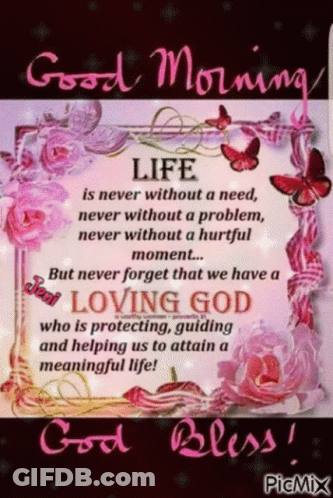 A Picture Of Flowers And Butterflies With A Quote That Says Life Is Never Without A Need GIF