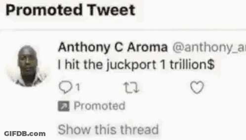 A Picture Of Gold Coins With The Words Promoted Tweet On It GIF