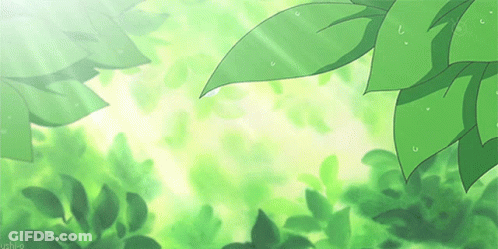 A Picture Of Green Leaves With The Hashtag Ushi-O GIF