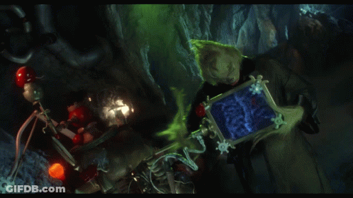 A Picture Of Grinch With The Words Down A Size And A Half Above Him GIF