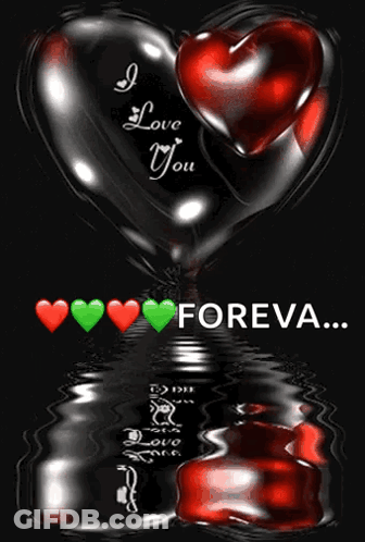 A Picture Of Hearts That Says I Love You Foreva GIF