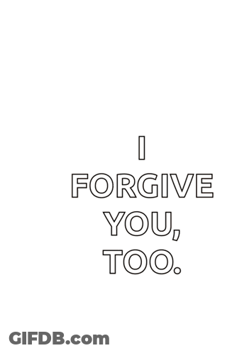 A Picture Of Jesus With The Words " I Forgive You Too " On The Bottom GIF