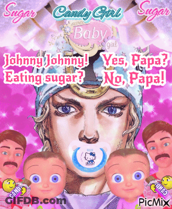 A Picture Of Johnny Johnny With A Pacifier On His Mouth GIF