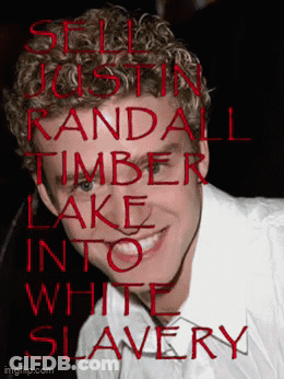 A Picture Of Justin Randall Timberlake In White Slavery GIF
