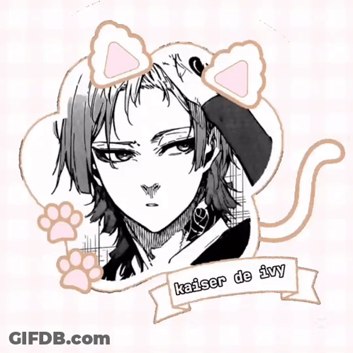 A Picture Of Kaiser De Ivy With A Cat Ear GIF