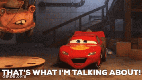 A Picture Of Lightning Mcqueen From The Movie Cars GIF