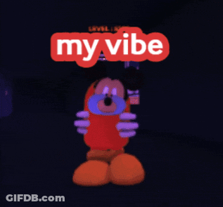 A Picture Of Mickey Mouse With The Words " My Vibe " On Top Of Him GIF