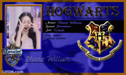 A Picture Of Minnie William From Hogwarts GIF
