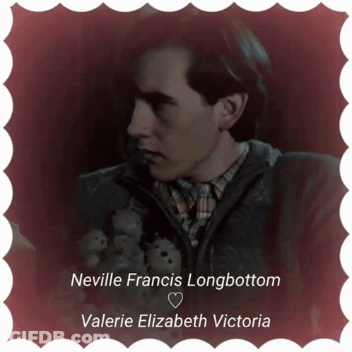 A Picture Of Neville Francis Longbottom And Valerie Elizabeth Victoria With A Heart GIF