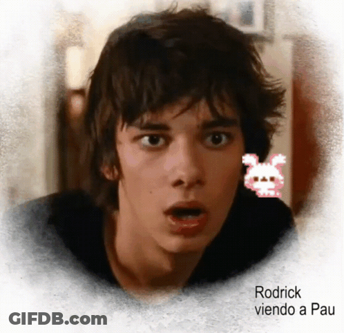 A Picture Of Rodrick Viendo A Pau With A Bunny On It GIF