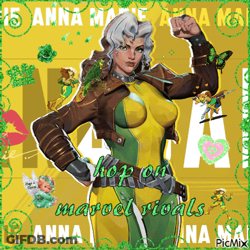 A Picture Of Rogue From Marvel Comics GIF