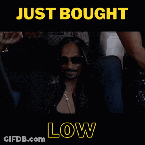 A Picture Of Snoop Dogg With The Words Just Bought Low Below Him GIF