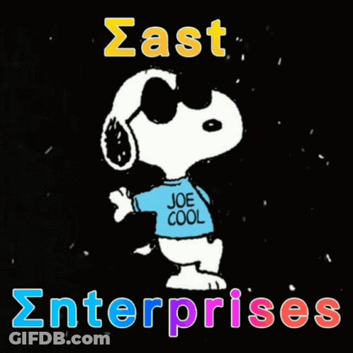 A Picture Of Snoopy Wearing Sunglasses And A Joe Cool Shirt GIF