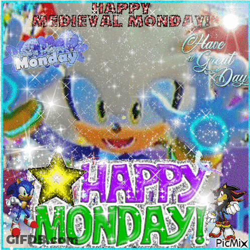 A Picture Of Sonic The Hedgehog And Shadow The Hedgehog Saying Happy Monday GIF