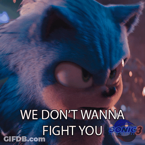 A Picture Of Sonic The Hedgehog From The Movie Sonic 3 GIF