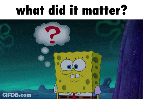 A Picture Of Spongebob With A Question Mark In His Thought Bubble GIF