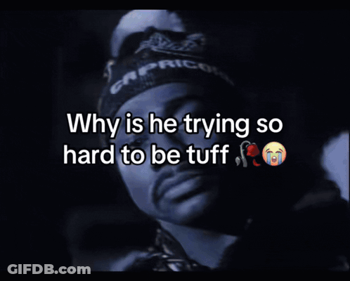 A Picture Of Squidward And Crab With The Caption Who 'S Gonna Tell Em Its Not Tuff GIF