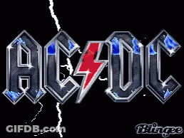 A Picture Of The Ac Dc Logo With Lightning Bolts GIF