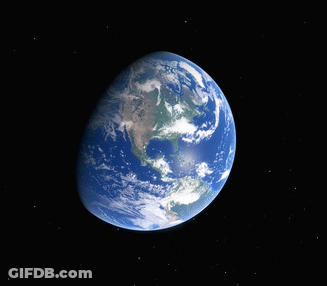 A Picture Of The Earth From Space Shows North America In The Middle GIF